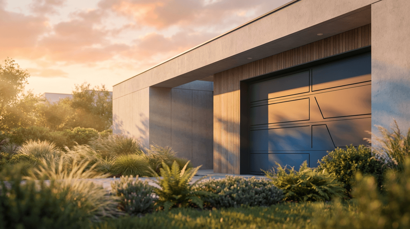 Modern home exterior with welcoming entrance